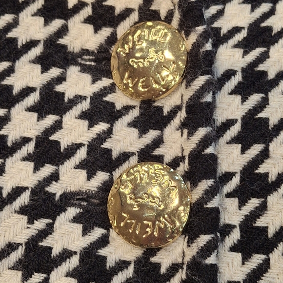 Vintage Weill Women's Long Sleeve Houndstooth Short Blazer Size EU 32 US 2/4 - Picture 5 of 13